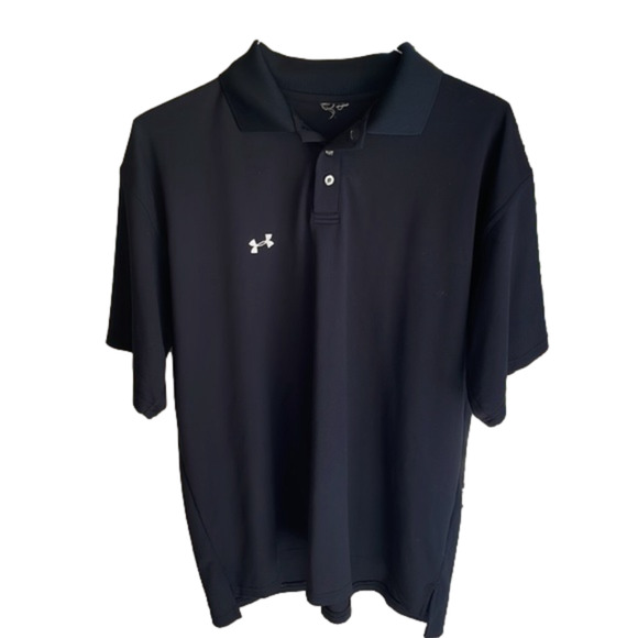 🌿Under Armour Men’s Polo Short-Sleeved Shirt Black Size XL🌿 - Picture 1 of 6